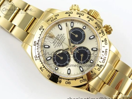 0219 Daytona 116508 QF 1:1 Best Edition YG Black Dial on YG Bracelet SH4130 V3 (Gain Weight) Tailored 1720